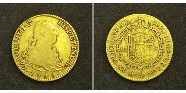 2 Escudo 西班牙帝國 金 卡洛斯四世 (1748-1819)