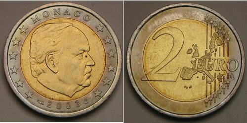 2 Euro Monaco Bilame Rainier III