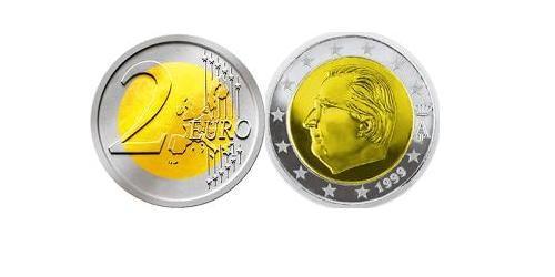 2 Euro Bélgica Bimetal Albert II de Bélgica