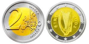 2 Euro Ireland (1922 - ) Bimetal 