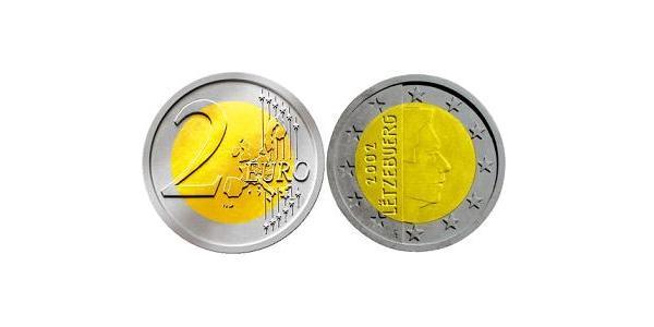 2 Euro Lussemburgo Bimetal 