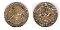 2 Euro Quinta República Francesa (1958 - ) Bimetal 