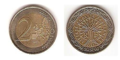 2 Euro Quinta República Francesa (1958 - ) Bimetal 