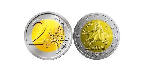 2 Euro 希腊 Bimetal 