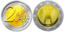 2 Euro 德国 Bimetal 