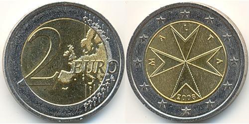 2 Euro Malta Bimetall 