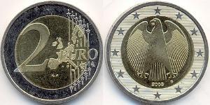 2 Euro Federal Republic of Germany (1990 - ) Copper/Nickel 