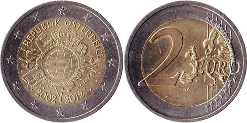 2 Euro Republic of Austria (1955 - ) Nichel 