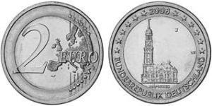 2 Euro Alemania (1990 - ) Níquel/Cobre 