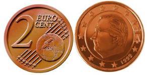 2 Euro Belgium Steel/Copper Albert II of Belgium