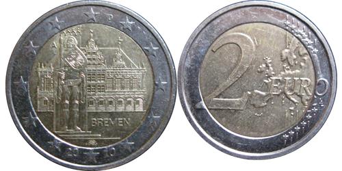 2 Euro 德国 镍 