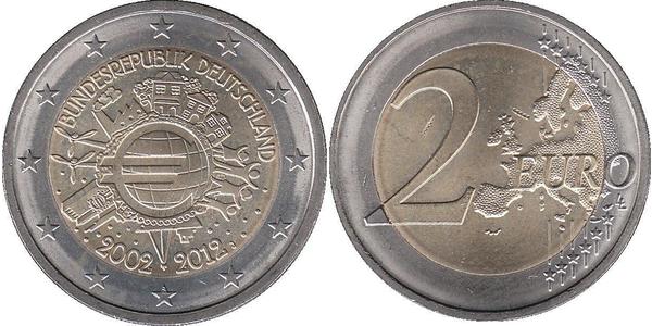 2 Euro 德国 镍 