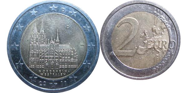 2 Euro 德国 镍 