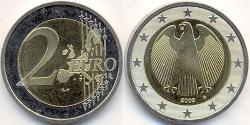 2 Euro 德国 镍/銅 