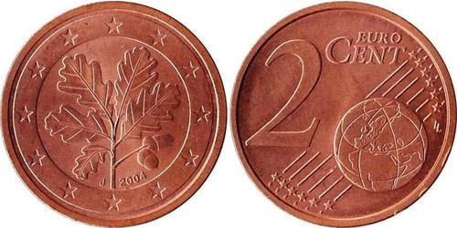 2 Eurocent Alemania (1990 - ) Cobre/Acero 
