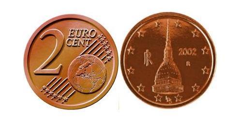 2 Eurocent Italie Cuivre/Acier 