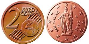2 Eurocent Saint-Marin Cuivre/Acier 