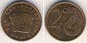 2 Eurocent Slovénie Cuivre/Acier 