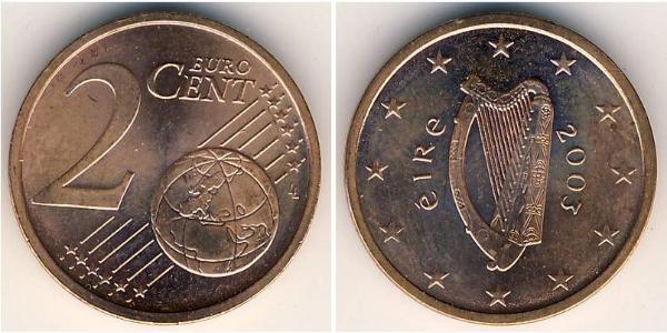 2 Eurocent Irland (1922 - ) Kupfer/Stahl 