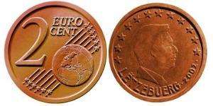 2 Eurocent Lussemburgo Rame/Acciaio 