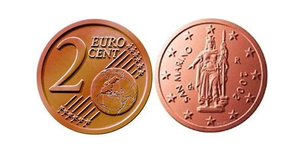 2 Eurocent San Marino Rame/Acciaio 