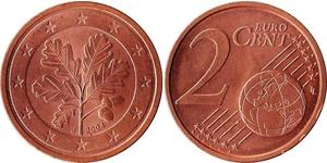 2 Eurocent Federal Republic of Germany (1990 - ) Steel/Copper 