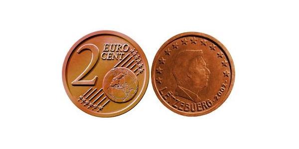 2 Eurocent Luxembourg Steel/Copper 
