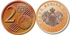 2 Eurocent Monaco Steel/銅 