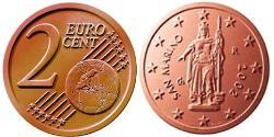 2 Eurocent San Marino Steel/銅 