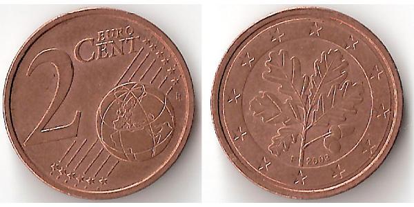 2 Eurocent 德国 Steel/銅 