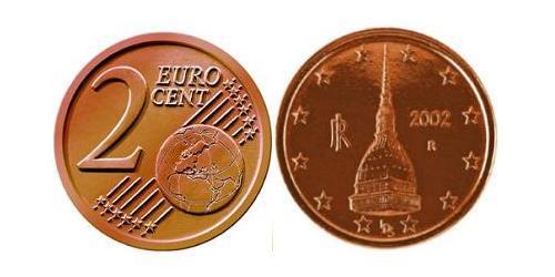 2 Eurocent 意大利 Steel/銅 