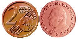 2 Eurocent 梵蒂冈 Steel/銅 若望·保祿二世 (1920 - 2005)