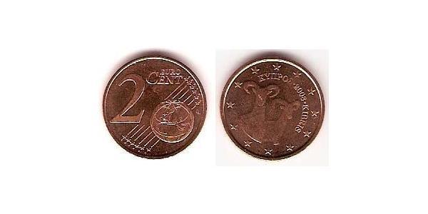 2 Eurocent 賽普勒斯 Steel/銅 