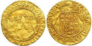 2 Excelente Spain Gold Ferdinand II of Aragon / Isabella I of Castile (1451-1504)