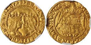 2 Excelente Spain Gold Ferdinand II of Aragon / Isabella I of Castile (1451-1504)