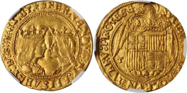 2 Excelente España Oro Ferdinand II of Aragon / Isabella I of Castile (1451-1504)