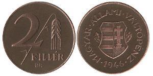 2 Filler República Popular de Hungría (1949 - 1989) Latón/Bronce 