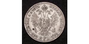 2 Florin Autriche-Hongrie (1867-1918) Argent Franz Joseph I (1830 - 1916)