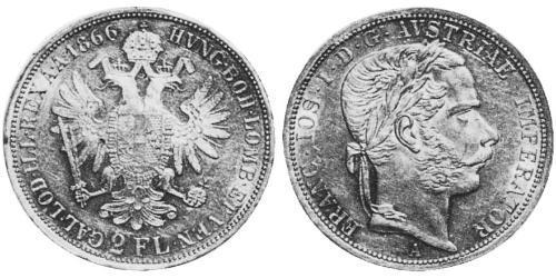 2 Florin Impero austriaco (1804-1867) Argento 