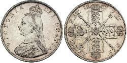2 Florin Regno Unito di Gran Bretagna e Irlanda (1801-1922) Argento Vittoria (1819 - 1901)