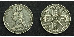 2 Florin Regno Unito di Gran Bretagna e Irlanda (1801-1922) Argento Vittoria (1819 - 1901)