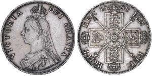 2 Florin Regno Unito di Gran Bretagna e Irlanda (1801-1922) Argento Vittoria (1819 - 1901)