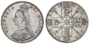 2 Florin Regno Unito di Gran Bretagna e Irlanda (1801-1922) Argento Vittoria (1819 - 1901)