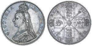 2 Florin Regno Unito di Gran Bretagna e Irlanda (1801-1922) Argento Vittoria (1819 - 1901)