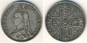 2 Florin Regno Unito di Gran Bretagna e Irlanda (1801-1922) Argento Vittoria (1819 - 1901)