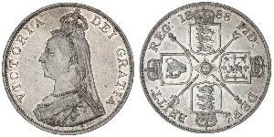 2 Florin Regno Unito di Gran Bretagna e Irlanda (1801-1922) Argento Vittoria (1819 - 1901)