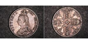 2 Florin Regno Unito di Gran Bretagna e Irlanda (1801-1922) Argento Vittoria (1819 - 1901)