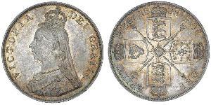 2 Florin Regno Unito di Gran Bretagna e Irlanda (1801-1922) Argento Vittoria (1819 - 1901)