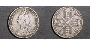 2 Florin Regno Unito di Gran Bretagna e Irlanda (1801-1922) Argento Vittoria (1819 - 1901)