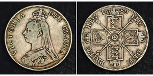 2 Florin Regno Unito di Gran Bretagna e Irlanda (1801-1922) Argento Vittoria (1819 - 1901)